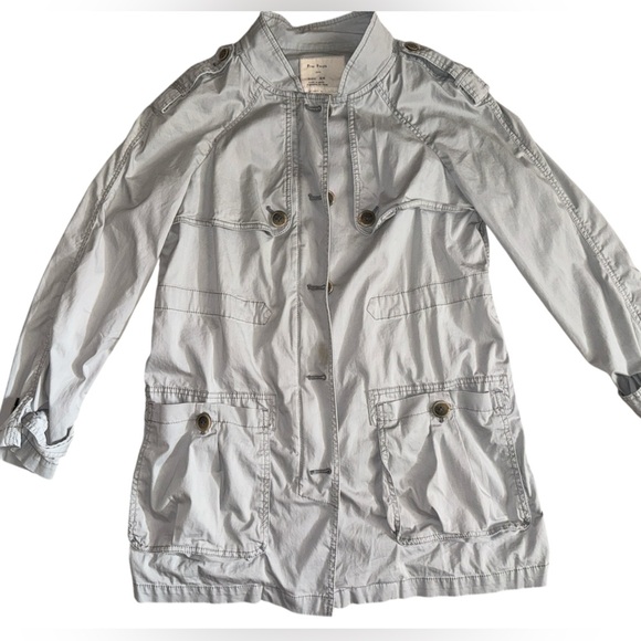 Free People Jackets & Blazers - Free People utility cargo jacket full-zip button front size xs